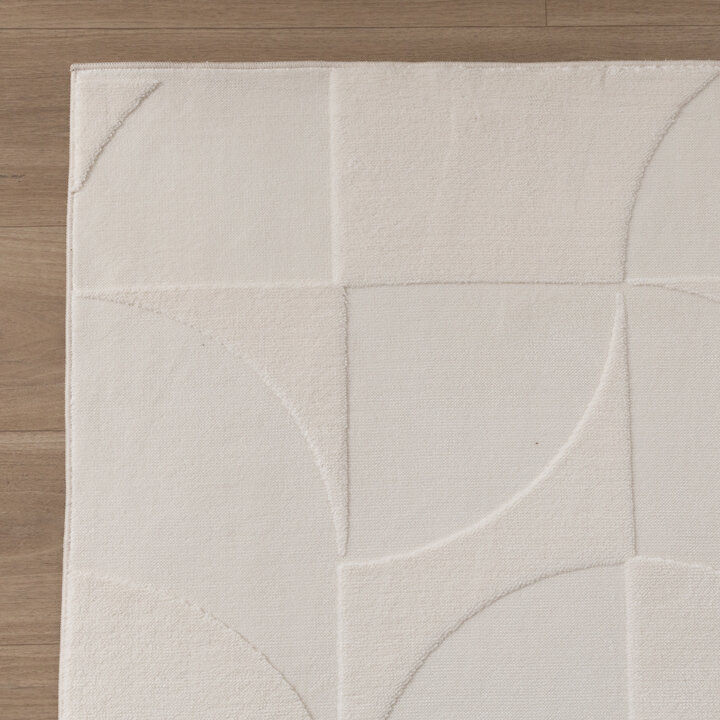 Scandinavisch vloerkleed - Charm Circles Wit