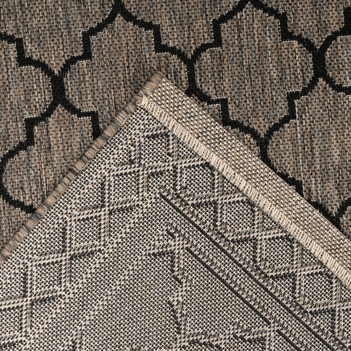 In- & Outdoor vloerkleed - Swash Diamonds 300 Grijs/Bruin