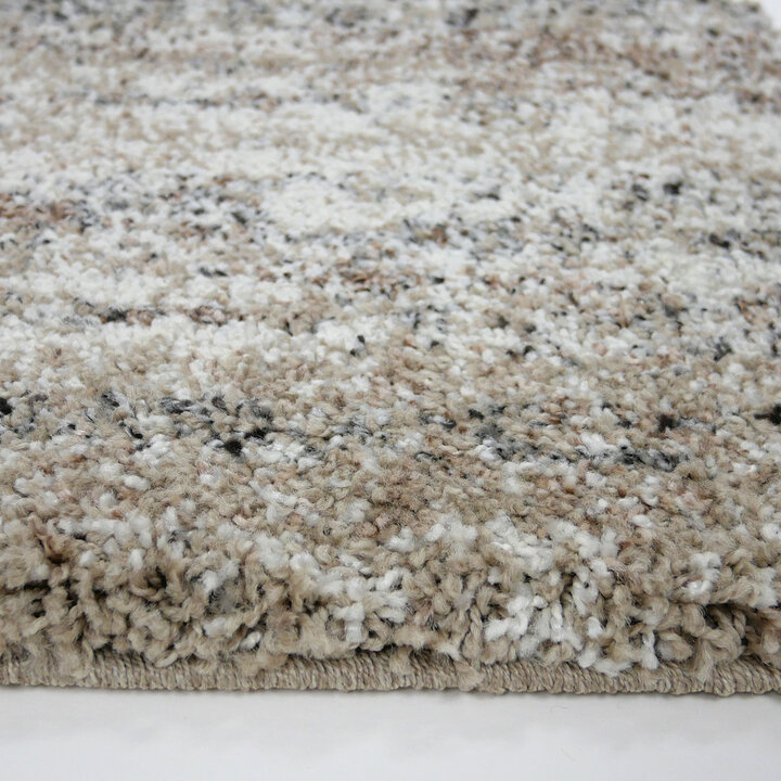 Hoogpolig vloerkleed - Malta Taupe/Gemeleerd 6828