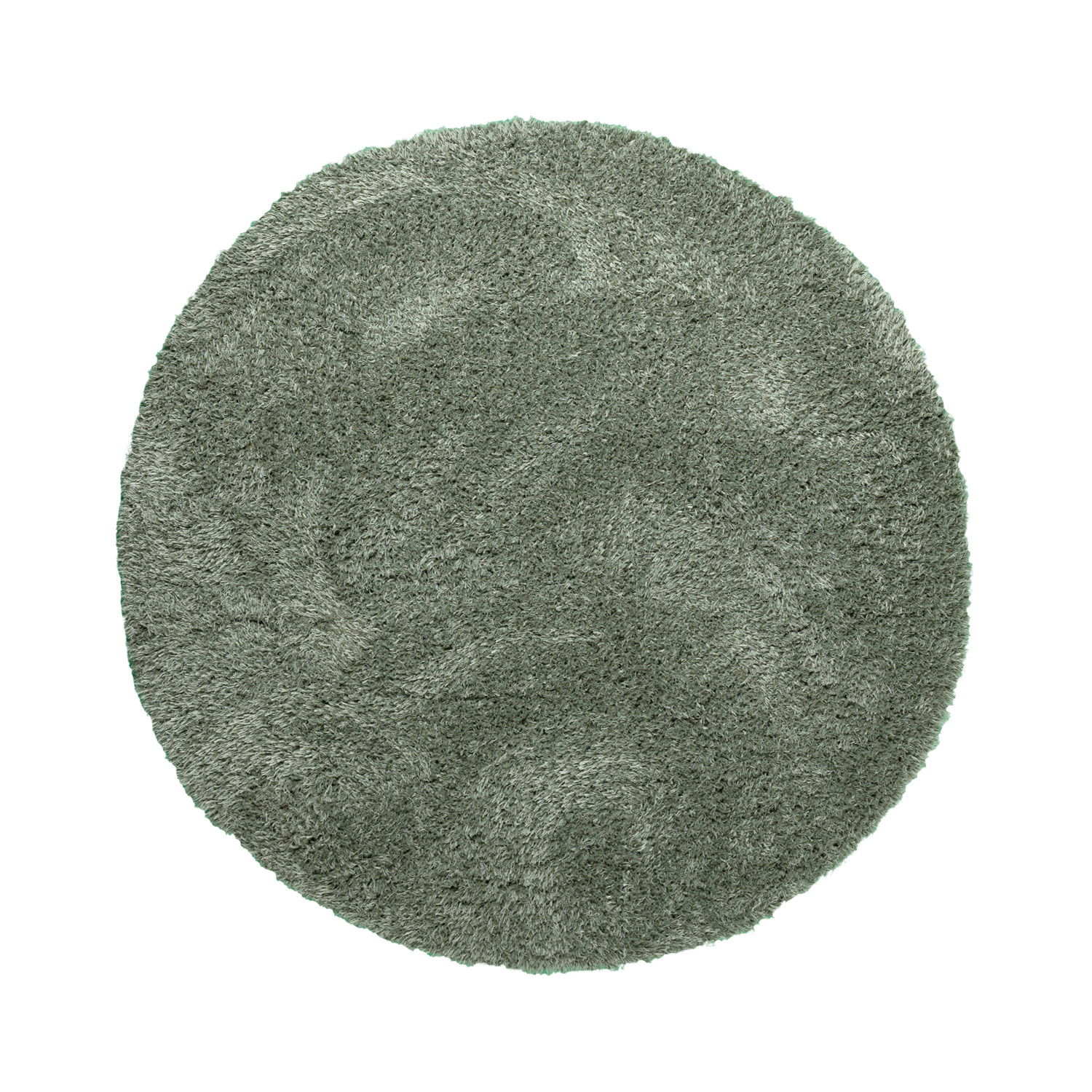 Rond Shaggy vloerkleed - Blaze Groen - sfeer