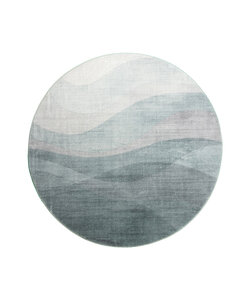 Rond modern vloerkleed - Field Groen