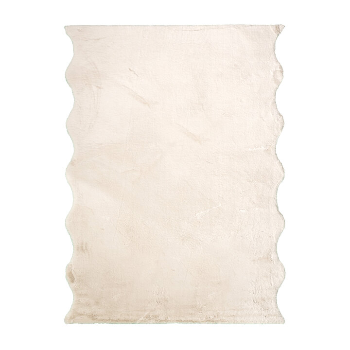 Zacht hoogpolig vloerkleed - Comfy Supreme Wavy Creme