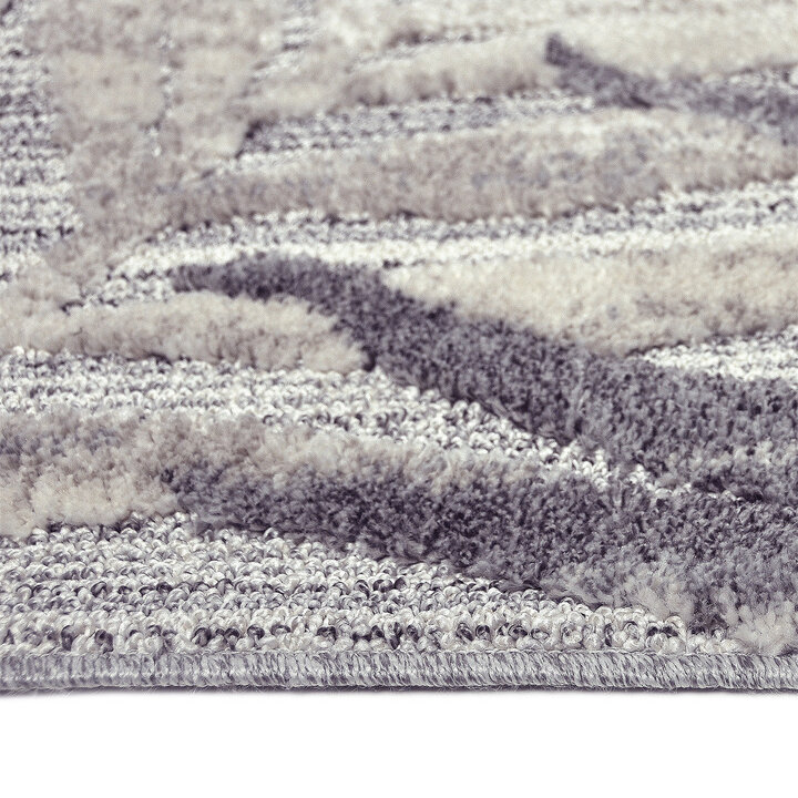 Zacht vloerkleed - Oceane Leaves Grijs