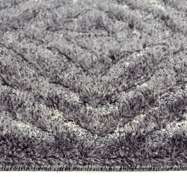 Zacht vloerkleed - Oceane Geo Donkergrijs