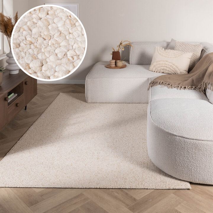 Dywan do prania w pralce - Bruno Kremowy/Biały