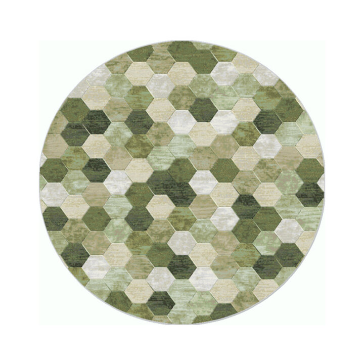 Rond modern vloerkleed - Amado Groen 6444
