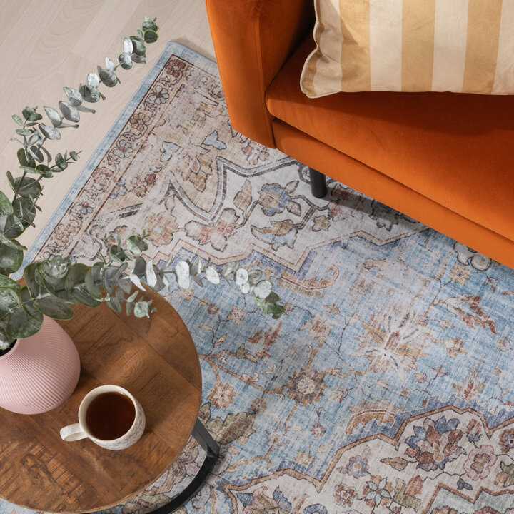 Dywan orientalny - Leyla Medallion Jasnoniebieski