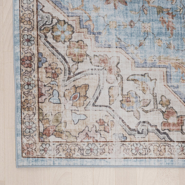 Dywan orientalny - Leyla Medallion Jasnoniebieski