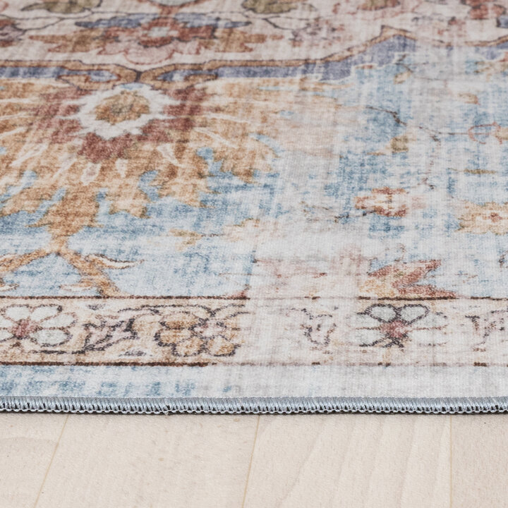 Dywan orientalny - Leyla Medallion Jasnoniebieski