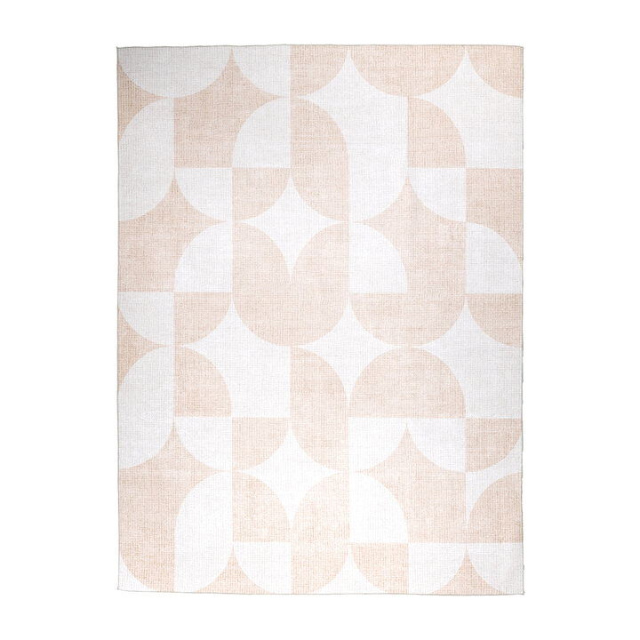 Abstract buitenkleed - Groovy Tiles Beige 