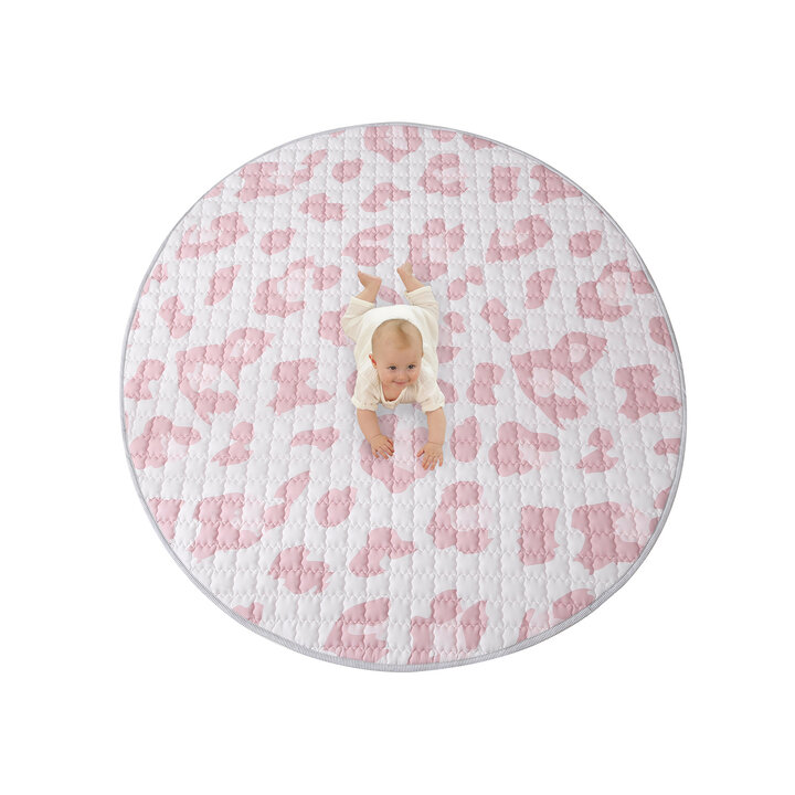Speelkleed baby rond - Noa Panterprint Roze