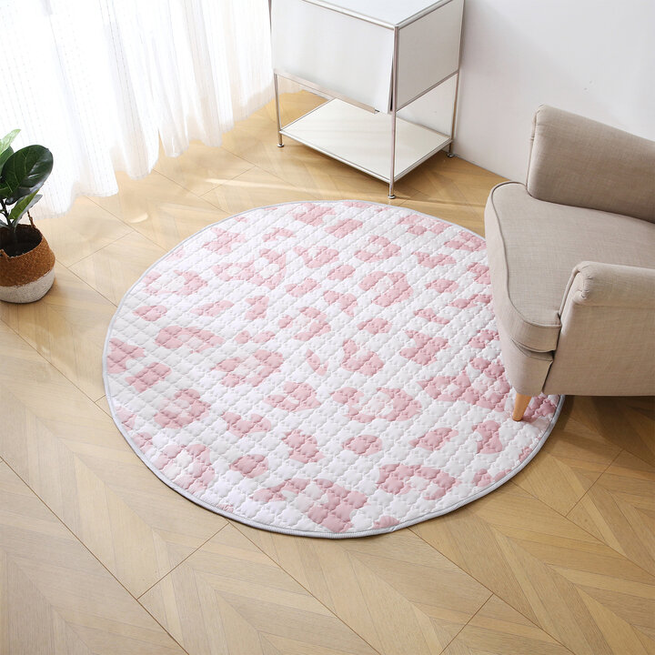 Speelkleed baby rond - Noa Panterprint Roze