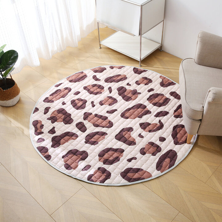 Speelkleed baby rond - Noa Panterprint Bruin 