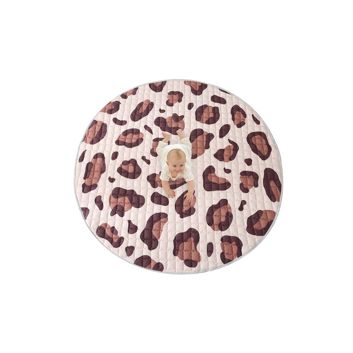 Speelkleed baby rond - Noa Panterprint Bruin 