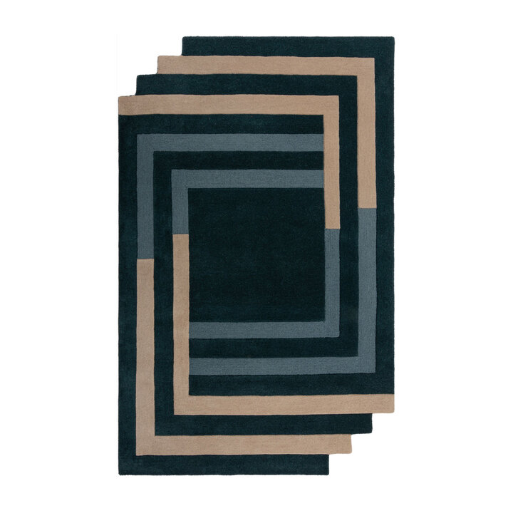 Geometrisch vloerkleed - Labyrinto Blauw 