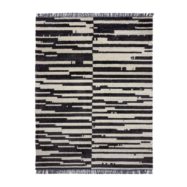 Berber vloerkleed - Lino Zwart/Wit
