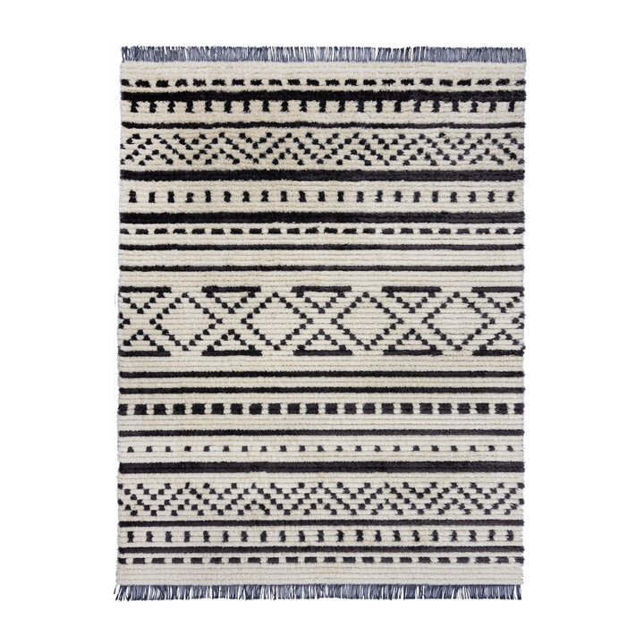 Aztec vloerkleed - Sabro Zwart/Wit 