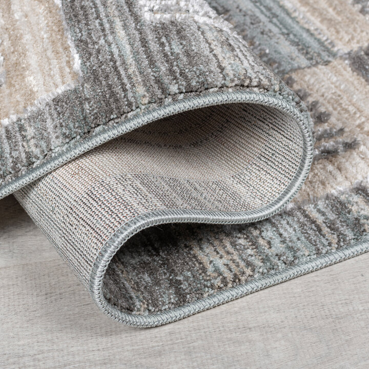 Geblokte loper - Enrico Grijs