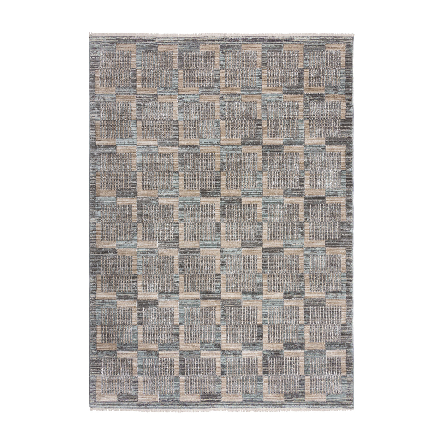 Geblokt vloerkleed - Enrico Grijs - sfeer