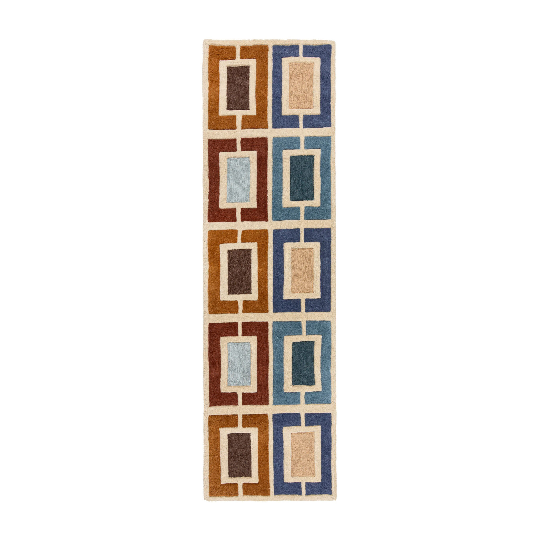 Retro loper - Ryano Blokken Blauw/Multicolor - sfeer