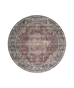 Dywan zewnętrzny okrągły - Cairo Medallion Bordowy