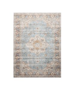 Binnen- en buitenkleed - Kairo Medaillon Lichtblauw/Creme 
