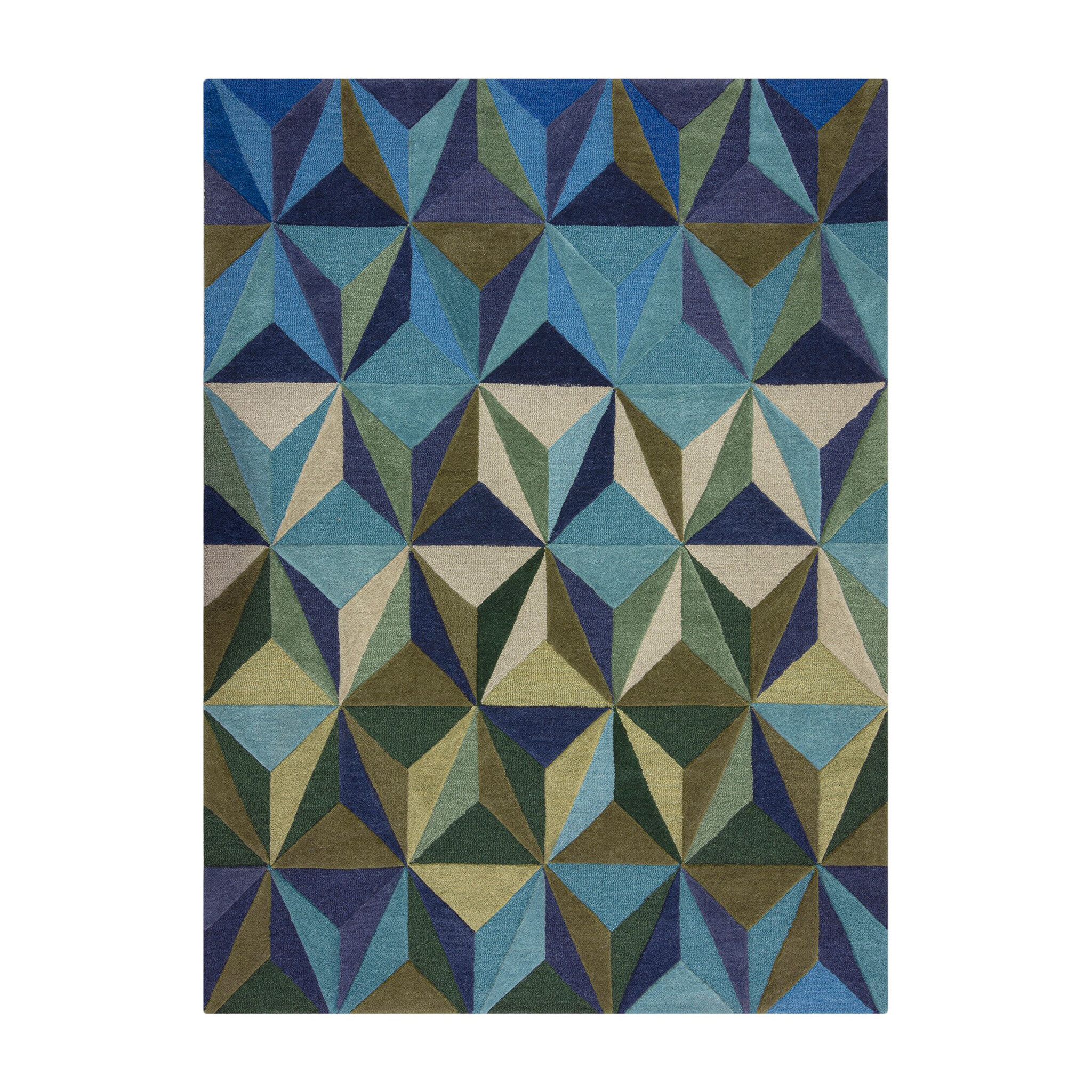Geometrisch vloerkleed - Revelino Blauw - sfeer