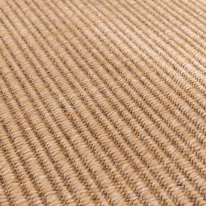 Dywan zewnętrzny okrągły - Mavi Border Kremowy/Brązowy