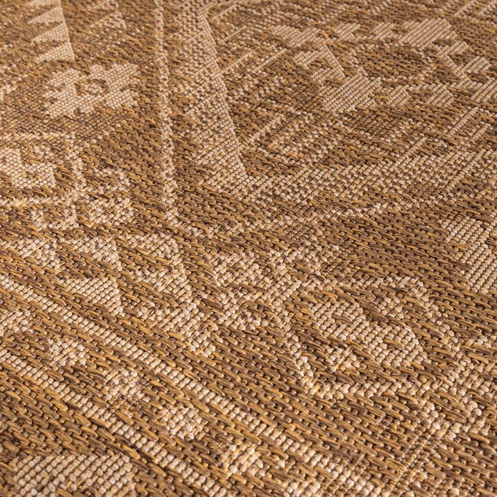Jute buitenkleed - Mavi Medaillon Bruin/Creme 