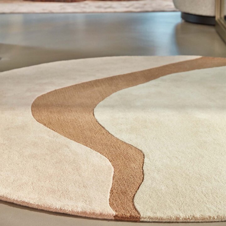 Rond wollen vloerkleed - Organix Roze/Beige 620
