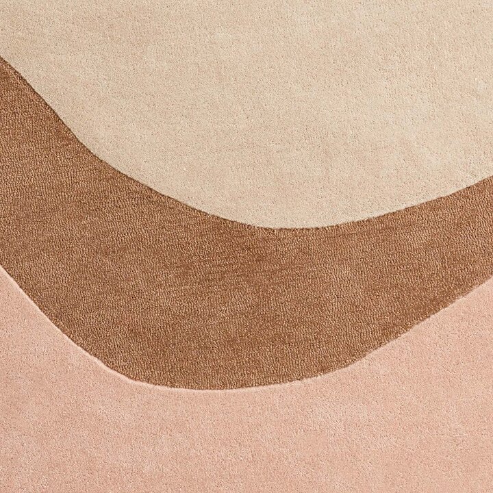 Rond wollen vloerkleed - Organix Roze/Beige 620