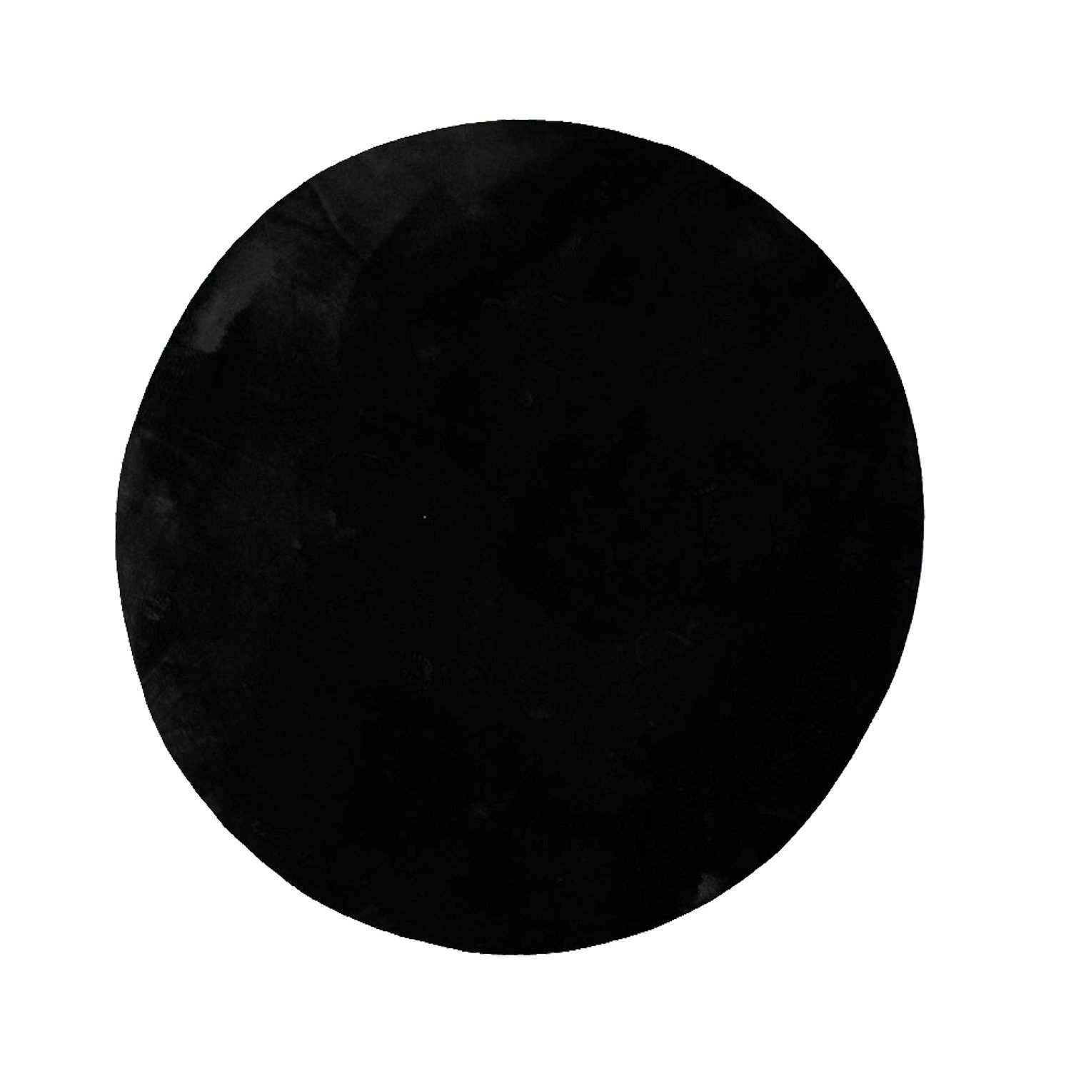 Rond laagpolig vloerkleed - Cozy Zwart - sfeer