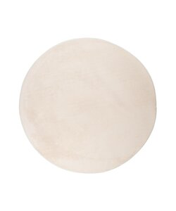 Rond laagpolig vloerkleed - Cozy Creme 