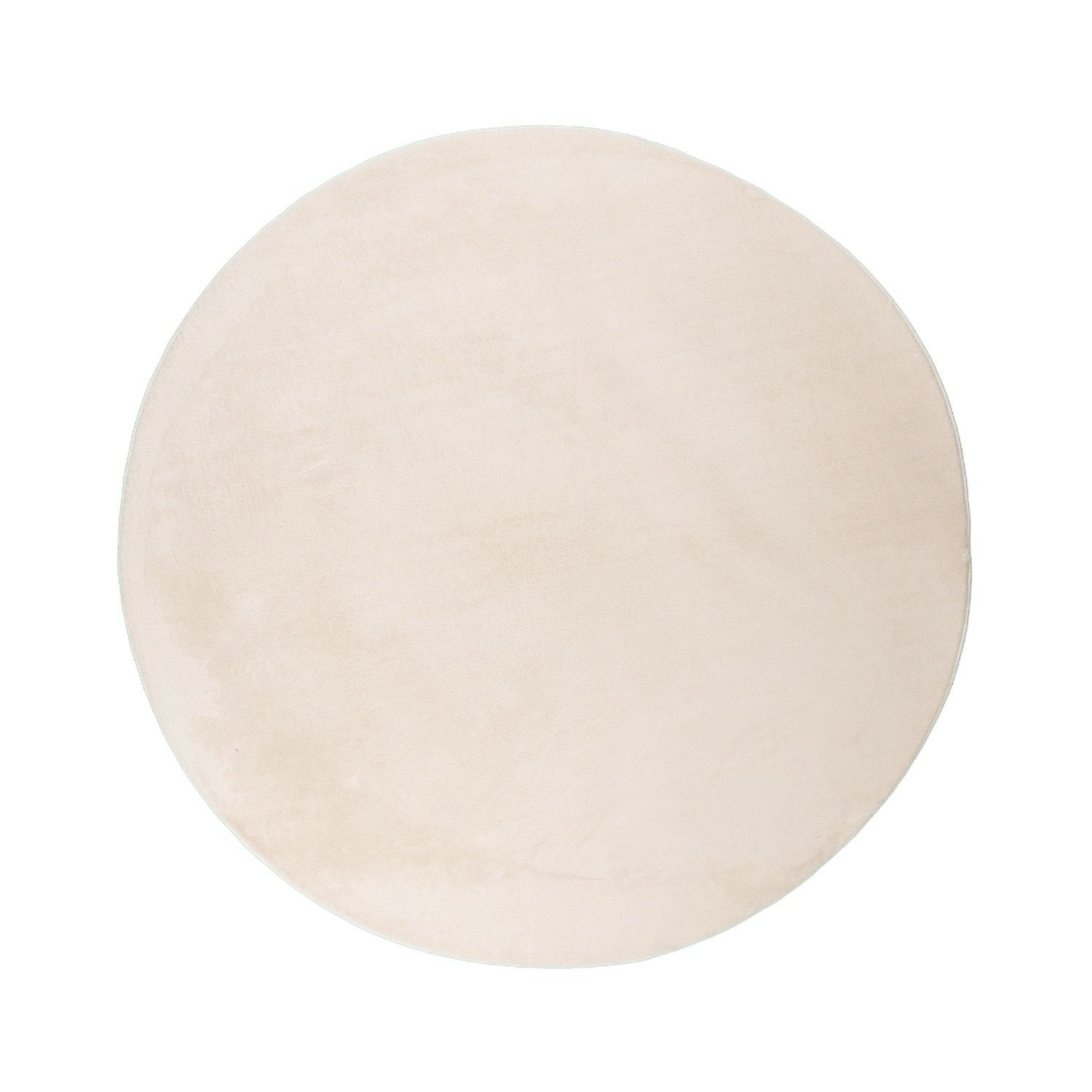 Rond laagpolig vloerkleed - Cozy Creme - sfeer