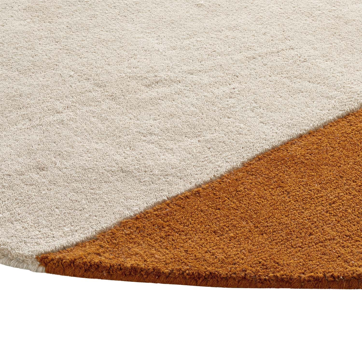 Rond wollen vloerkleed - Organix Goud/Creme 510 - sfeer