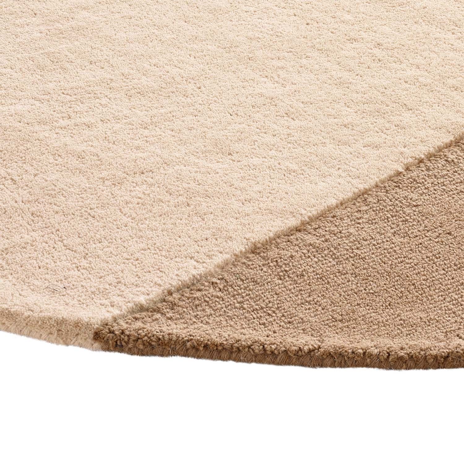 Rond wollen vloerkleed - Organix Beige/Creme 210 - sfeer