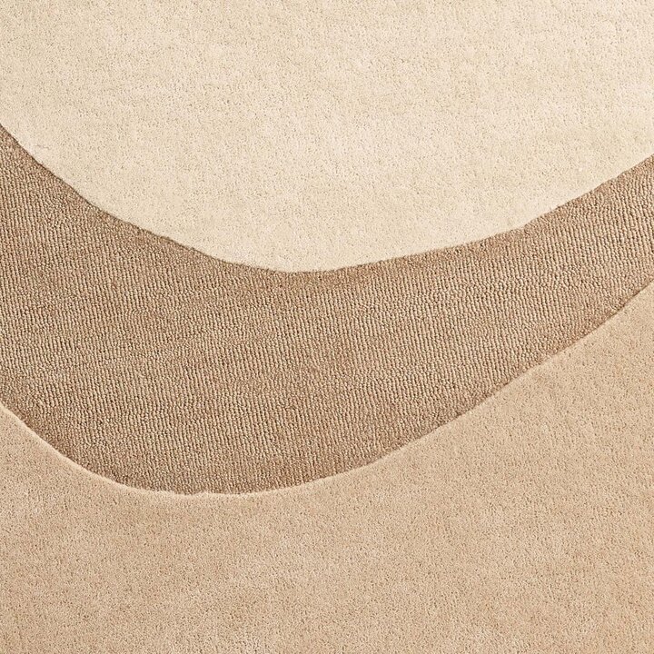 Rond wollen vloerkleed - Organix Beige/Creme 210