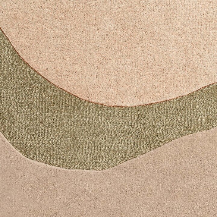 Wollen vloerkleed - Organix Groen/Beige 750