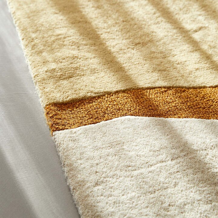 Wollen vloerkleed - Organix Goud/Creme 510