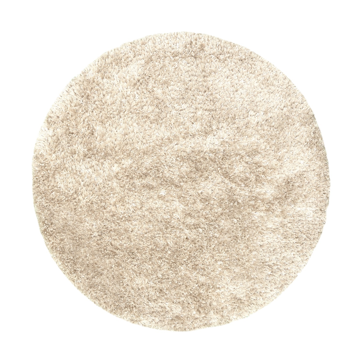 Rond shaggy vloerkleed - Grace Wit - sfeer
