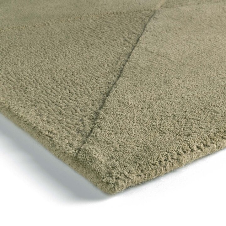 Modern wollen vloerkleed - Fusion Groen 730