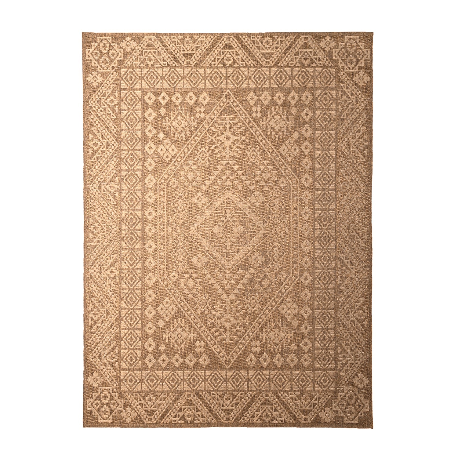 Jute buitenkleed - Mavi Medaillon Bruin/Creme - sfeer