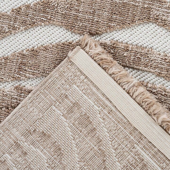 Modern vloerkleed - Sari Zebra 225 Bruin/Beige 