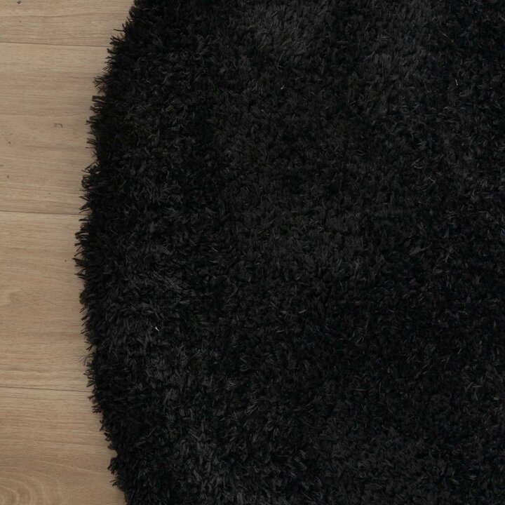 Dywan okrągły Shaggy - Blaze Czarny