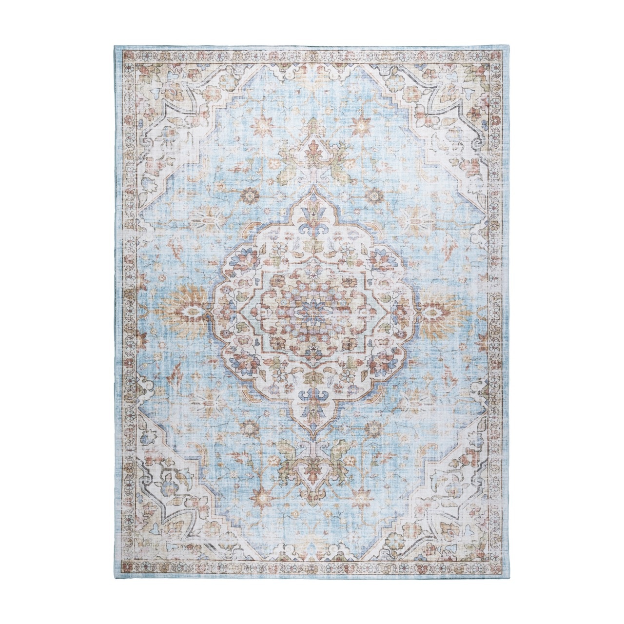 Oosters vloerkleed - Leyla Medaillon Lichtblauw - sfeer