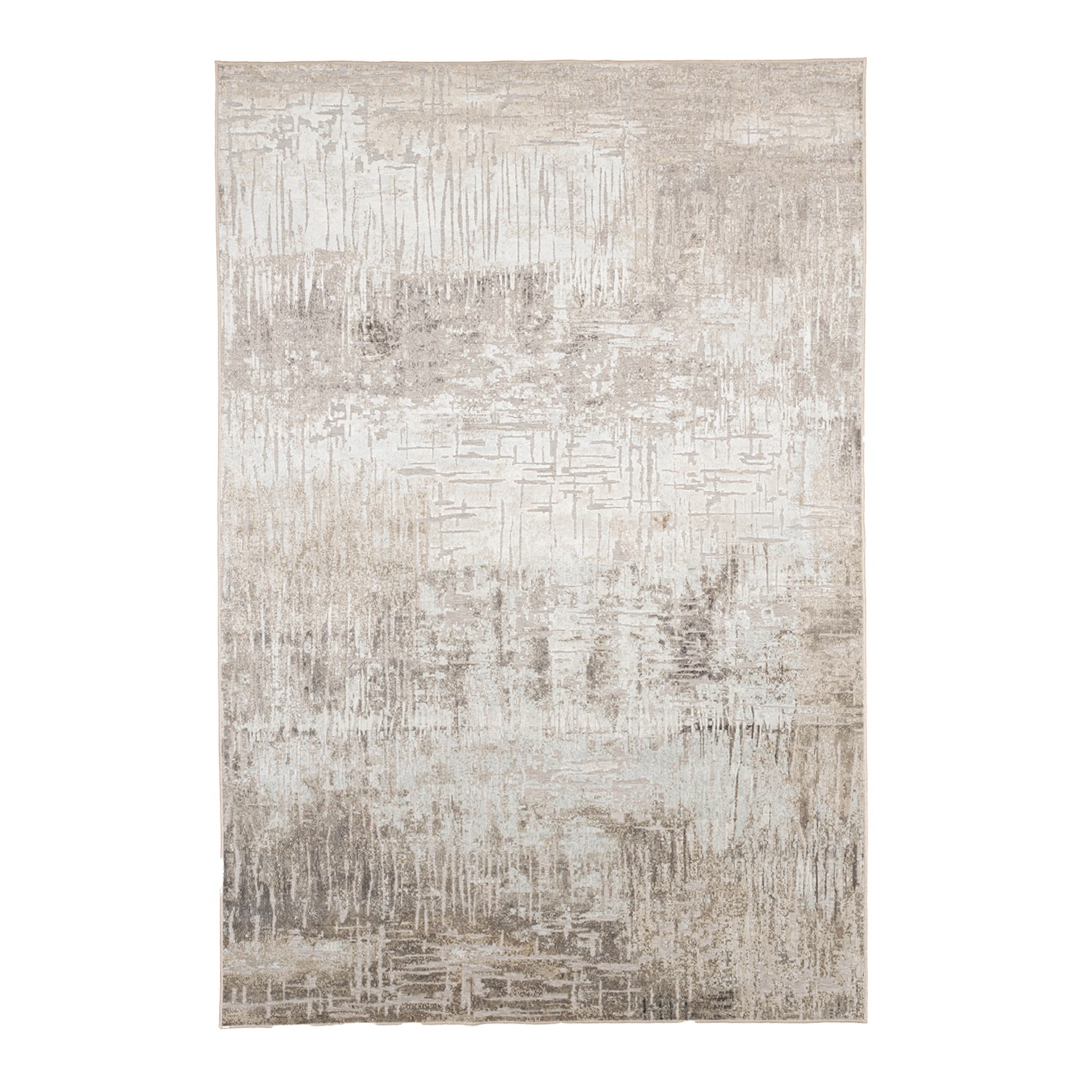 Modern vloerkleed - Hendrix Grunge Creme/Grijs - sfeer