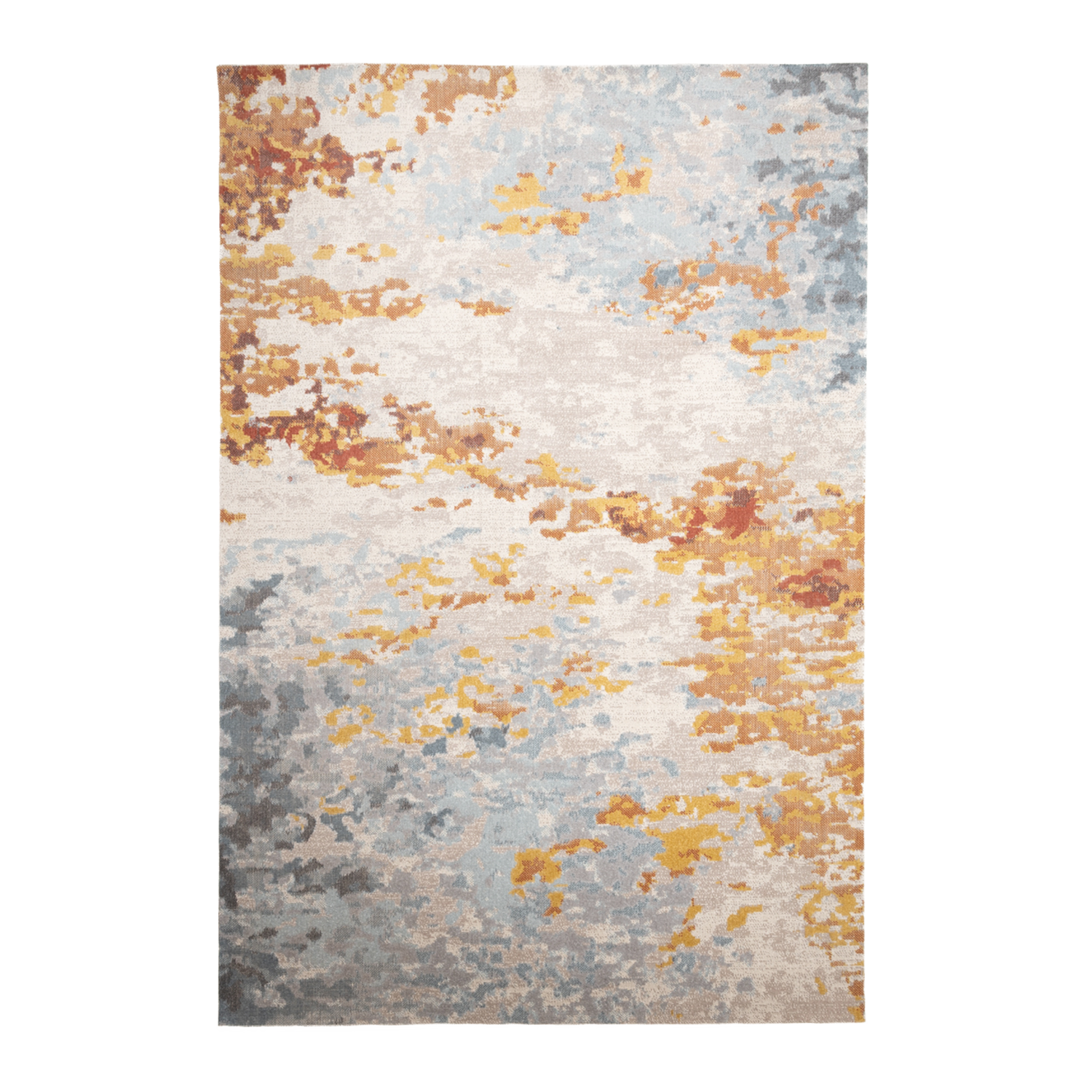 Modern vloerkleed - Bush Blauw/Terra - sfeer