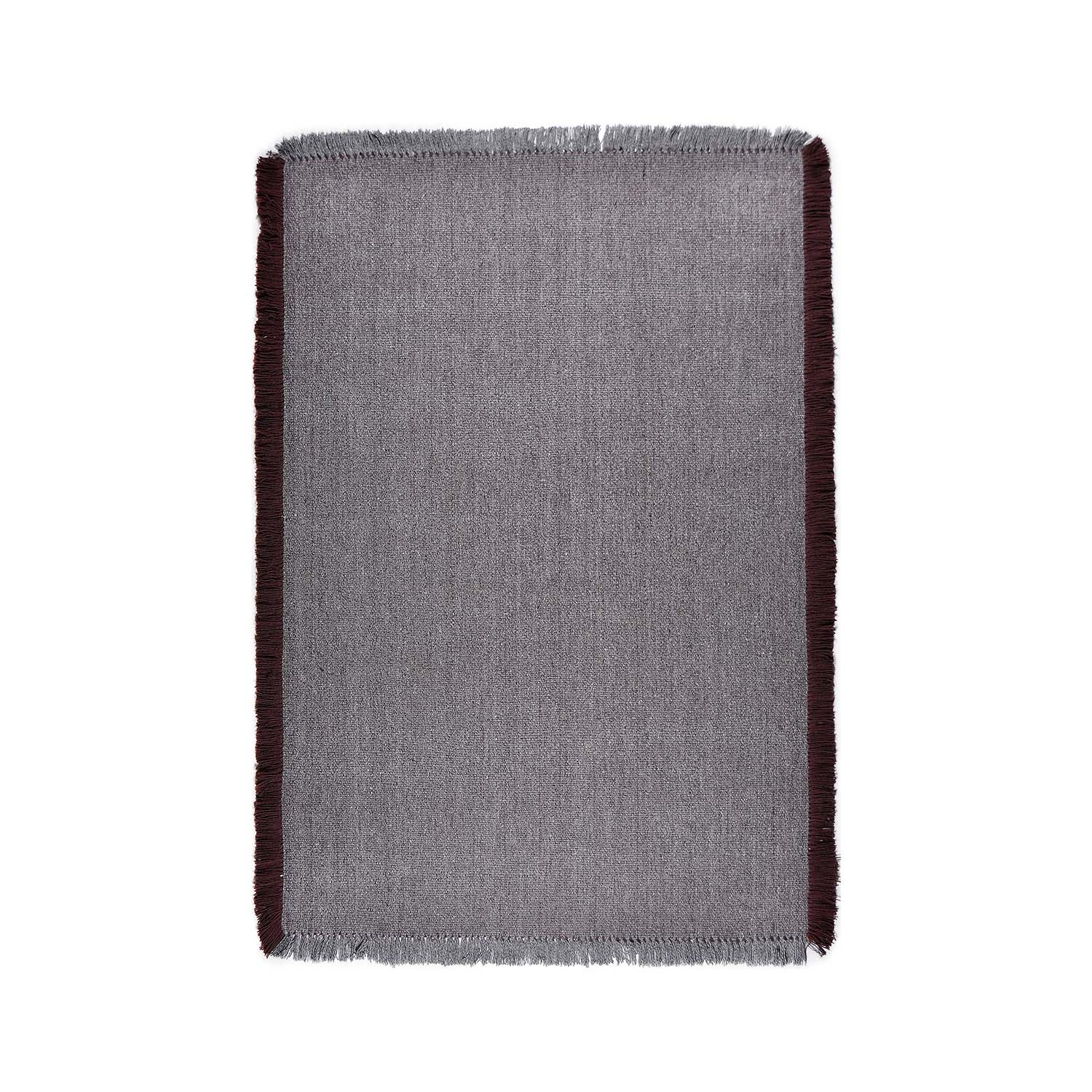 Wollen vloerkleed - Quentin Blauw/Bordeaux