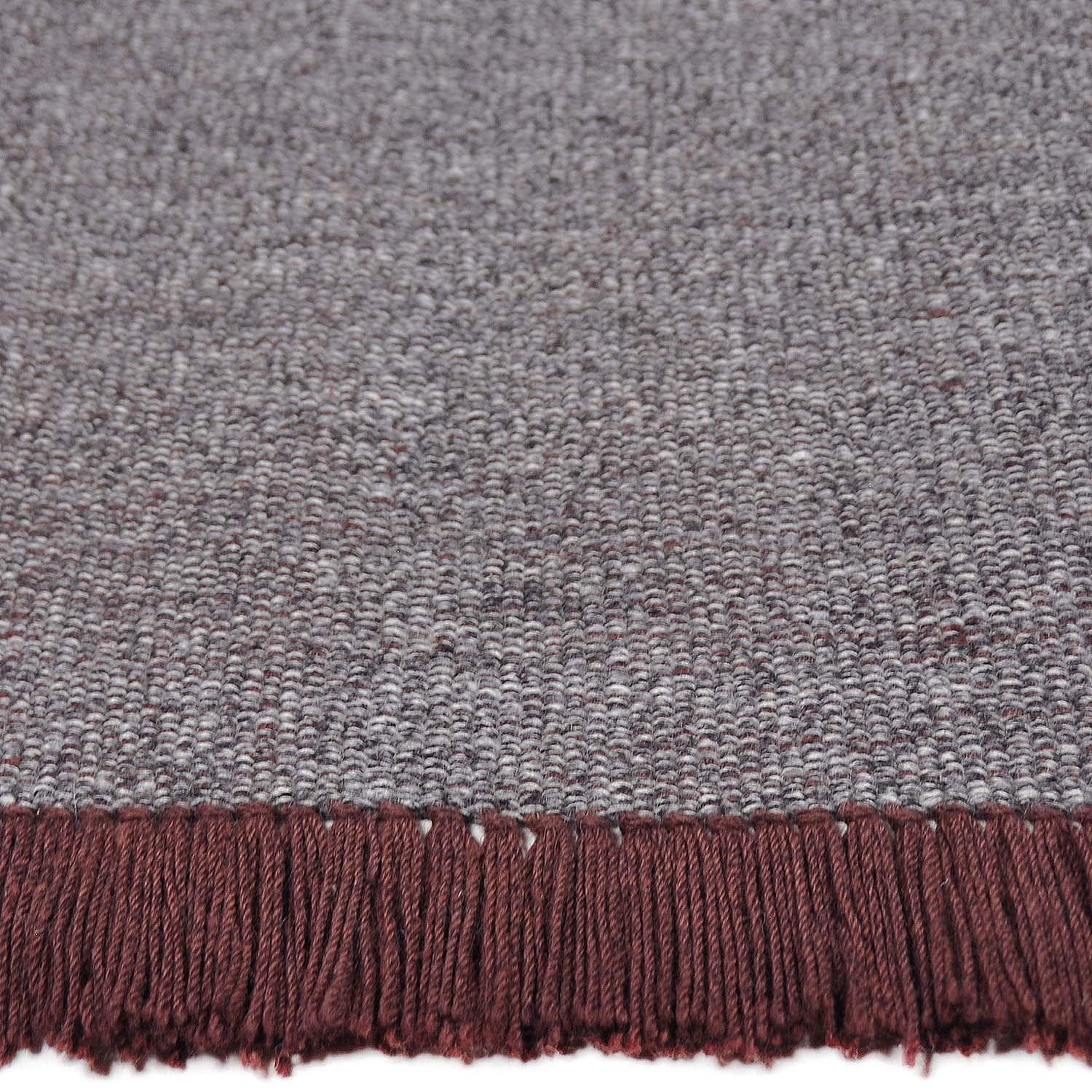 Wollen vloerkleed - Quentin Blauw/Bordeaux - sfeer