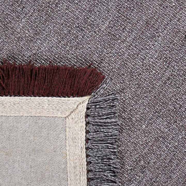 Wollen vloerkleed - Quentin Blauw/Bordeaux 